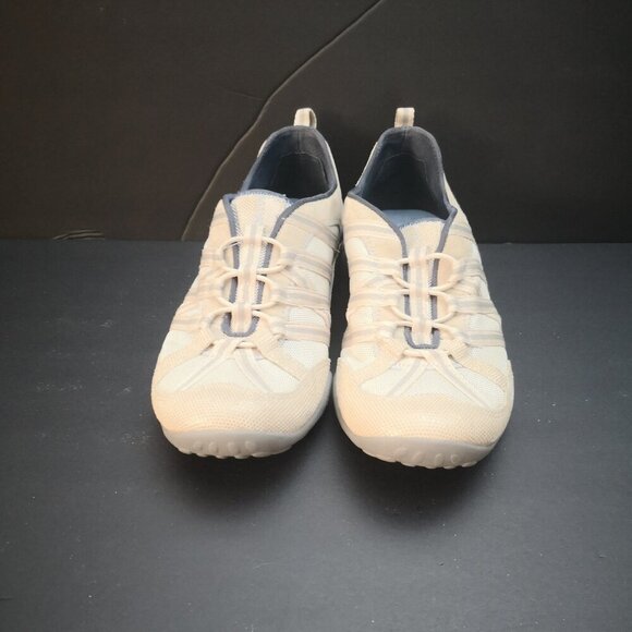 Privo by Clarks Ladies Size 7M Beige & Tan with Grey Slip On Sneakers - Picture 5 of 8